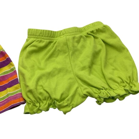 Lot Of 2 Infant Girls Shorts 3/6M Basic Editions & Kidgets Multicolor & Green - Picture 7 of 8